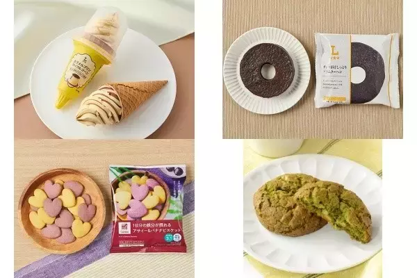今週新発売のコンビニ焼菓子まとめ！『カラメルプリンワッフルコーン』、『チョコがけしっとりバウムクーヘン』など♪