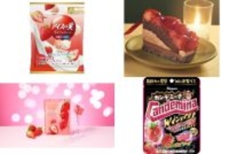 今週新発売のいちご味まとめ！『アイスの実　Ｗジェラート　苺・ミルク』、『ストロベリー＆チョコレートタルト』など♪