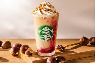 今週新発売のスターバックスコーヒーまとめ！『マローネ　カシス　フラペチーノ』、『なめらか栗モンブラン』など♪