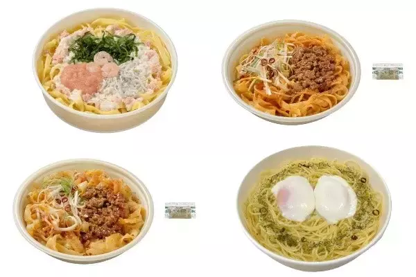 今週新発売のセブンイレブン麺まとめ！『生パスタ　たらこクリーム　海老と大葉とシラス』、『炎の汁なし麻辣麺　平打ち麺仕立て』など♪