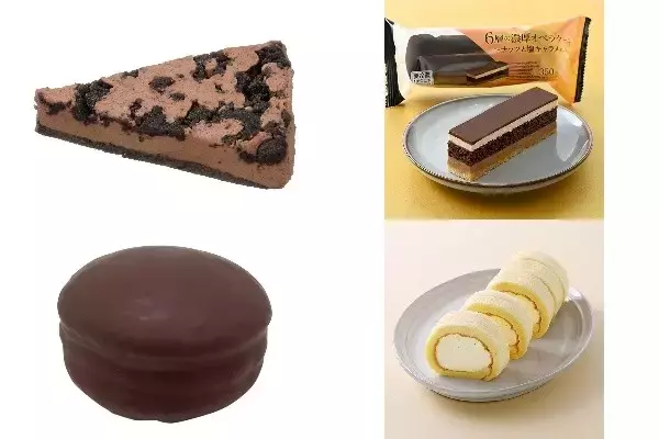 今週新発売のコンビニケーキまとめ！『かじるクッキークリーム　焼きチョコクッキー』、『６層の濃厚オペラケーキ　ナッツと塩キャラメル』など♪