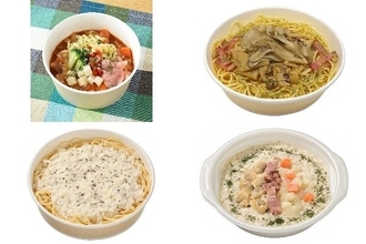 今週新発売のパスタまとめ！『野菜の旨み広がるミネストローネ』、『舞茸ときのこの和風パスタ』など♪