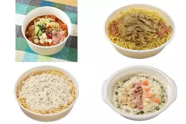 今週新発売のパスタまとめ！『野菜の旨み広がるミネストローネ』、『舞茸ときのこの和風パスタ』など♪