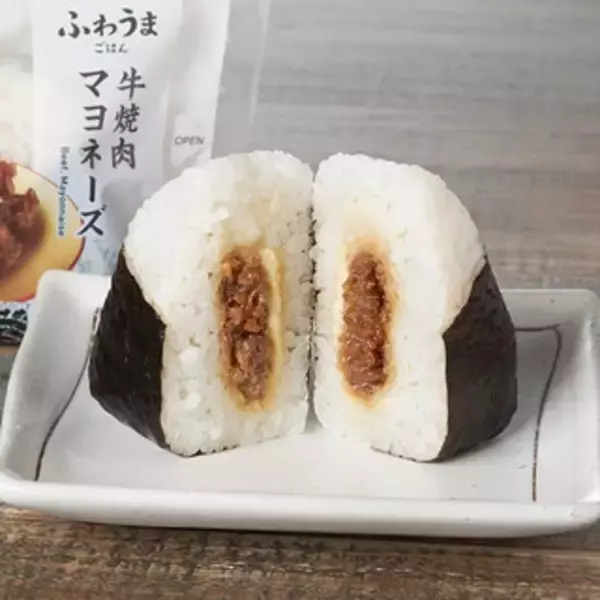 「今週新発売のマヨネーズ味まとめ！『牛焼肉マヨネーズおむすび』、『サンド寿司　海老バジルマヨ』など♪」の画像