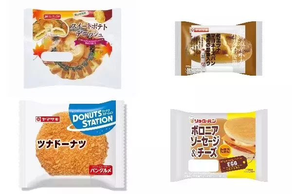 今週新発売の惣菜パンまとめ！『スイートポテトデニッシュ』、『和風ツナマヨネーズパン　北海道産小麦の小麦粉使用　道民の醤油入り』など♪