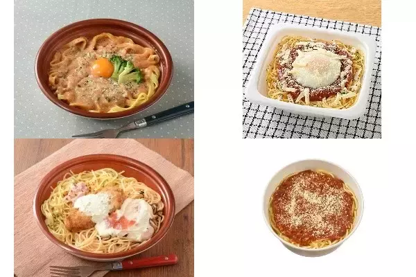今週新発売のコンビニパスタまとめ！『ソースたっぷり生パスタ　ミートカルボナーラ』、『落合務シェフ監修　たまごとチーズのトマトパスタ』など♪