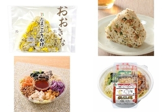 今週新発売のそぼろまとめ！『おおきなおむすび　たまごふりかけ』、『生姜と鶏そぼろのもち麦入りおにぎり』など♪