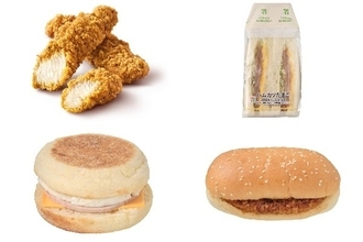 今週新発売のジューシーな食べものまとめ！『チキチキン　ＴＨＥ　ガーリックペッパー』、『ハムカツたまごサンド』など♪