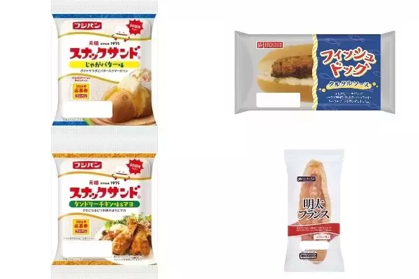 今週新発売の惣菜パンまとめ！『スナックサンド　じゃがバター味』、『フィッシュドッグ　タルタルソース』など♪