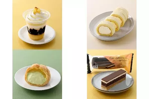 今週新発売のファミマスイーツまとめ！『お芋はちみつバターのパフェ』、『もっちりクリームロール　カスタードホイップ』など♪