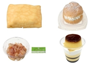 今週新発売のセブンイレブンスイーツまとめ！『もちもち生地のクレープ　ショートケーキ仕立て』、『ヨーグルトシュークリーム』など♪