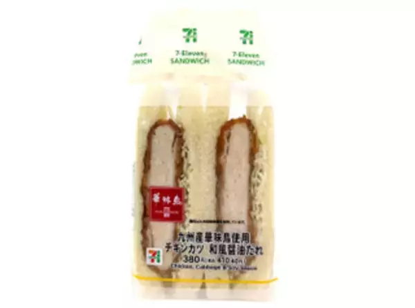 「今週新発売の甘辛まとめ！『九州産華味鳥チキンカツサンド　和風醤油だれ』、『イカフライタルタルソース御飯』など♪」の画像