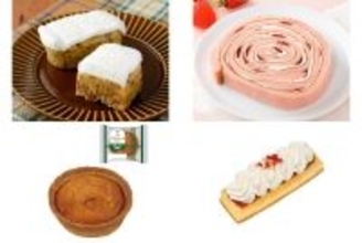 今週新発売のコンビニケーキまとめ！『しっとりむぎゅっ！バナナケーキ』、『ＩＣＨＩＢＩＫＯ　いちごのうずまきロールケーキ』など♪