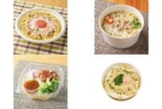 今週新発売のコンビニパスタまとめ！『生パスタ　明太クリーム』、『あさりのクリームスープパスタ』など♪