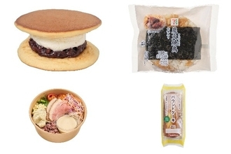 今週新発売のしっとりまとめ！『王道の生どら焼　つぶあん＆ホイップ』、『直巻おむすび　炭火焼鳥』など♪