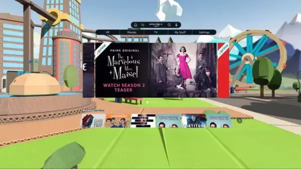 「Prime VideoをVRの大画面で AmazonがVRアプリ提供開始」の画像
