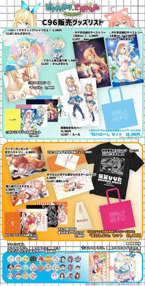 C96 グッズ充実 夏コミのvtuber関連出展 ブースまとめ 19年8月8日 エキサイトニュース