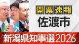 「【開票速報】新潟知事選　佐渡市・開票率100％　花角氏が出身地で土田氏・安中氏に大差」の画像1