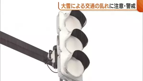 「どうなるか不安」朝から雪かきに追われ…信号も雪で見えづらく　上・中越の山沿いでは23日にかけて警報級の大雪の恐れ