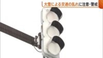 「どうなるか不安」朝から雪かきに追われ…信号も雪で見えづらく　上・中越の山沿いでは23日にかけて警報級の大雪の恐れ