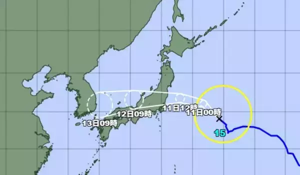 【台風情報】台風15号の影響は？新潟県には11日夜から12日明け方にかけて最接近か　警報級の大雨や暴風となる可能性も