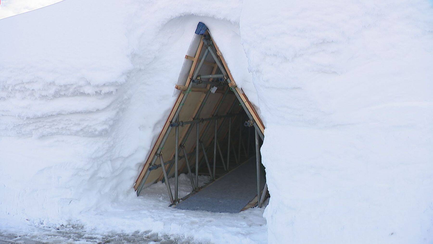 1時間半かかっていた除雪作業が5分に！？住宅の玄関と道路つなぐ“雪トンネル”　新潟・長岡市