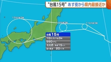 【台風15号】「海水浴は控えて」11日夜から新潟県内に最接近か　大雨・暴風“警報級”のおそれ　低地の浸水や土砂災害などに注意・警戒を