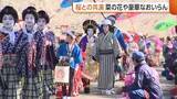 「“お花見”日和の週末！桜並木を練り歩く豪華“おいらん”に“菜の花”との共演も「こんなにきれいだとは」新潟」の画像1