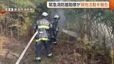 「岩手・大槌町の山林火災　「消火しているように見えても強風にあおられ再燃」新潟県の“緊急消防援助隊”が活動報告　急斜面での消火活動に難しさも」の画像1