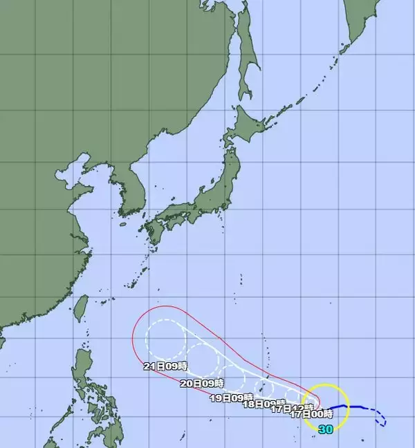 【台風情報】台風30号の最新進路と影響は？警戒が必要となるのは来週後半　気象予報士「今後の進路次第では影響が大きくなるおそれ」