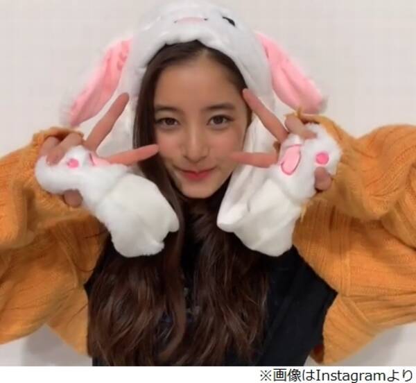 新木優子 動くうさ耳帽子 姿が激カワ 18年12月7日 エキサイトニュース