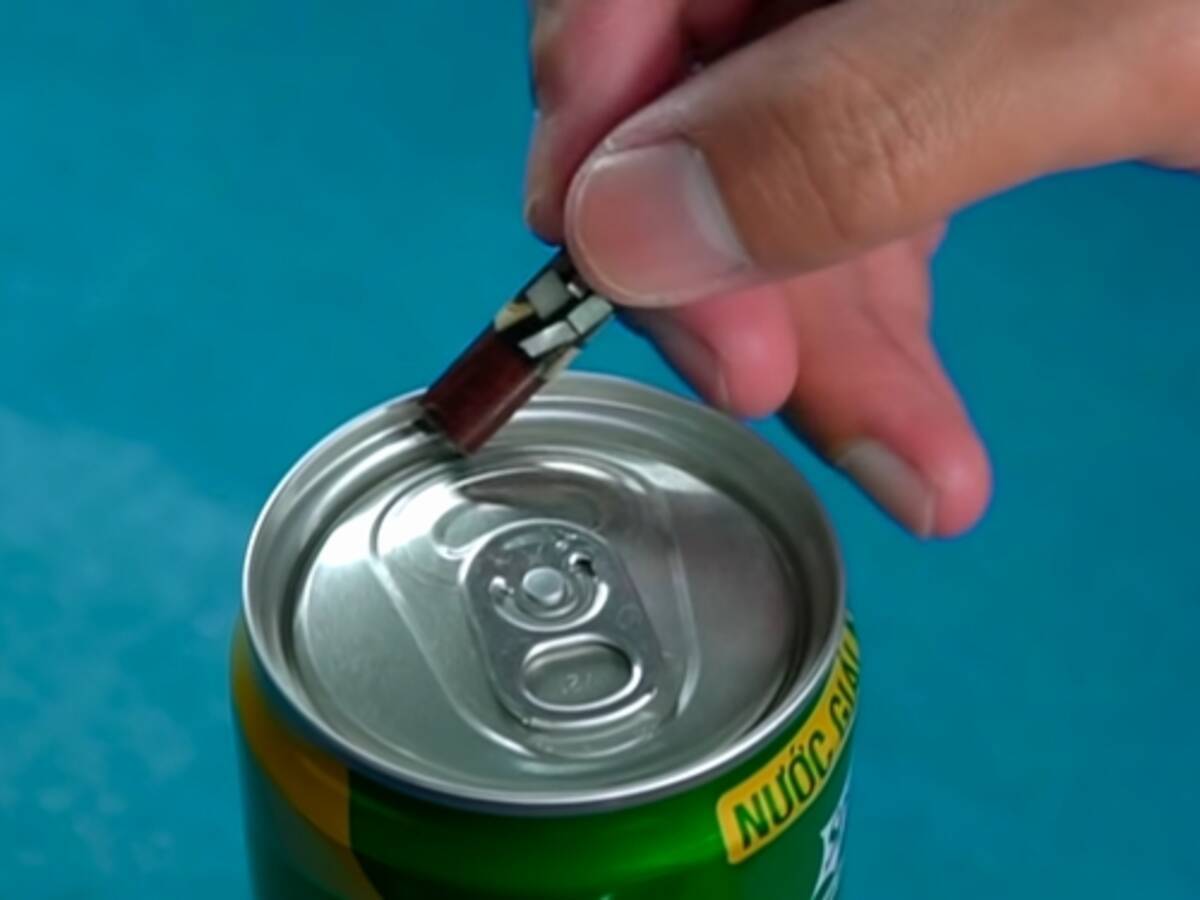 鉛筆で飲料缶開ける方法 19年11月12日 エキサイトニュース