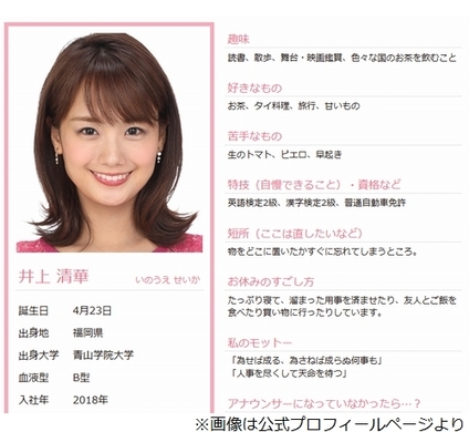 めざましテレビ 井上清華アナは 失敗 早くも交代説が浮上 21年5月26日 エキサイトニュース