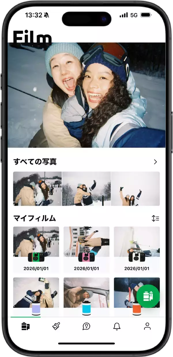 「ゲレンデには「写ルンです™」。雪景色と、私たちの瞬間を写真に残そう」の画像
