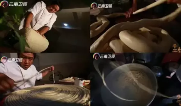 長さ1700メートルの麺を作る職人技？驚きの一根麺