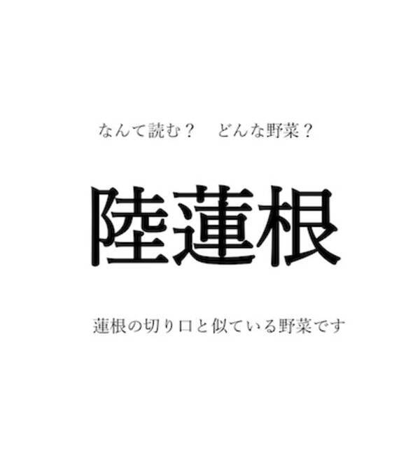 野菜の漢字クイズ 陸蓮根 の読み方は 名前の由来は 旬や生産地 栄養や調理のコツなども紹介 22年4月7日 エキサイトニュース