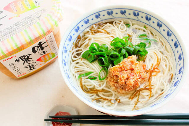 【ひたすら試して】味噌ランキング1位の『味の饗宴』で…メーカー激推し「梅味噌の崩しにゅうめん」に挑戦♪