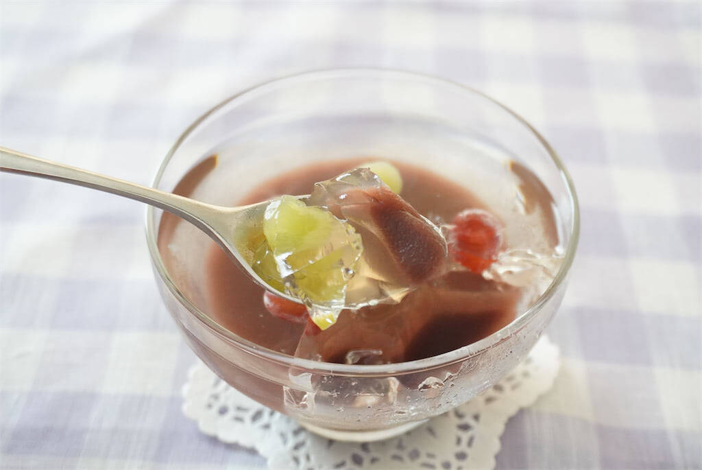 【神コラボ】デラウェアのゼリーと水ようかんが出会って「ひんやり和スイーツ」に！すっきりなめらかカワイイ♡