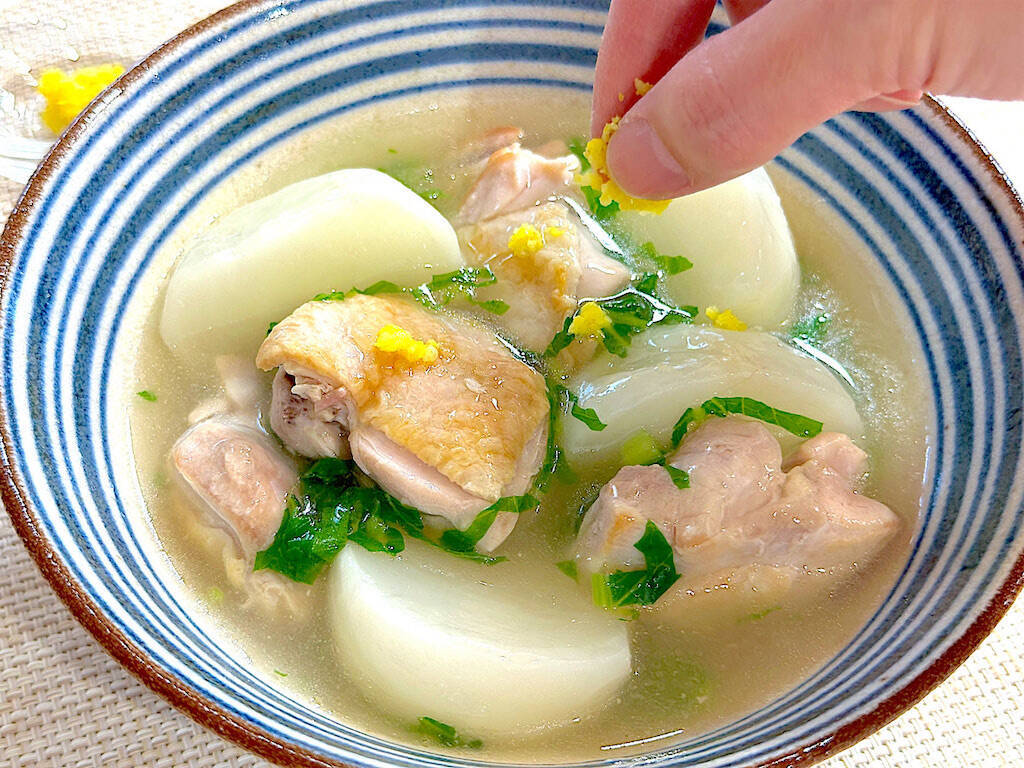 【かぶの煮物はもう飽きた】鶏肉との究極マリアージュで「塩あんかけ」作ろう！昆布だし風味にゆず香る料亭風♡