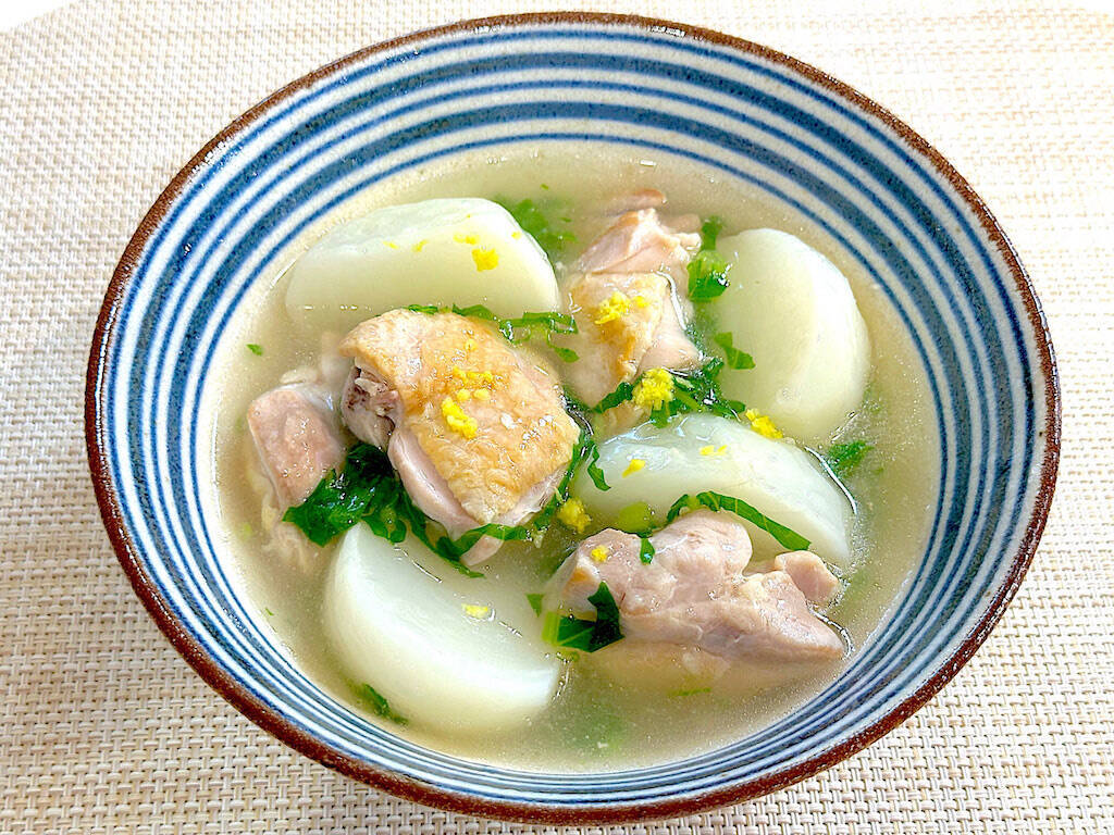【かぶの煮物はもう飽きた】鶏肉との究極マリアージュで「塩あんかけ」作ろう！昆布だし風味にゆず香る料亭風♡