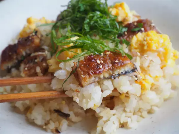 「【うなぎ1/2枚で料亭級】ふわっと卵と薬味が粋な「うなぎと玉子の混ぜご飯」作ってみた！」の画像