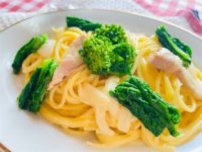 【春になったら絶対作れ】菜の花×新玉ねぎで「カルボナーラ」作ってみた！濃厚クリームが沼るおいしさ♡