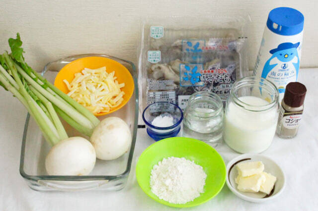 【オーブンでの焼き不要】フライパン一つで「かぶと牡蠣のグラタン風」作ってみた！牡蠣がぷっくりクリ～ミ～♡