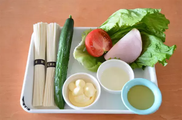 「【マンネリそうめん卒業】お酢×マヨでやみつき「ソーメンサラダ」作ってみた！白だしがまとめ役♪【農家直伝】」の画像