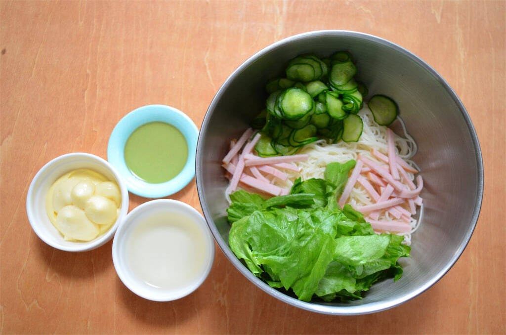 【マンネリそうめん卒業】お酢×マヨでやみつき「ソーメンサラダ」作ってみた！白だしがまとめ役♪【農家直伝】