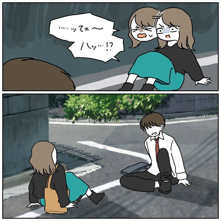 【少女漫画が現実に？】曲がり角でぶつかる「あの展開」発生♡はたして胸キュン展開は!?【momoの漫画】