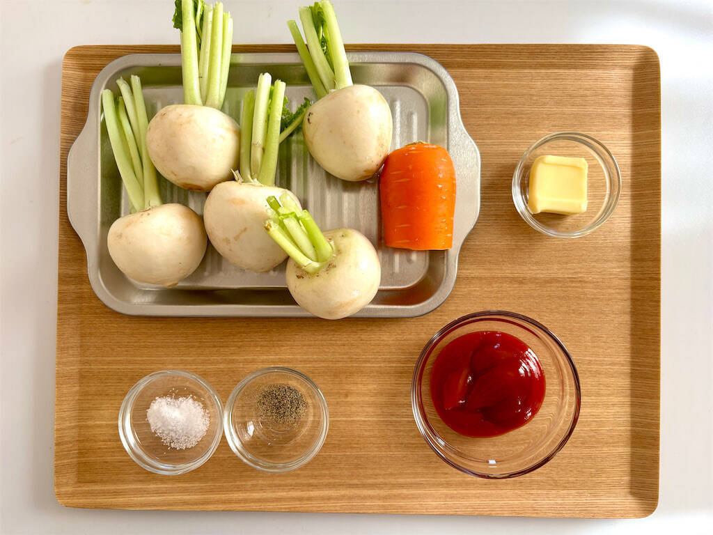 【昭和初期のレトロシチュー再現】え、お肉入れないの!?ケチャップ×バターでカブを煮込むハイカラ洋食風♪