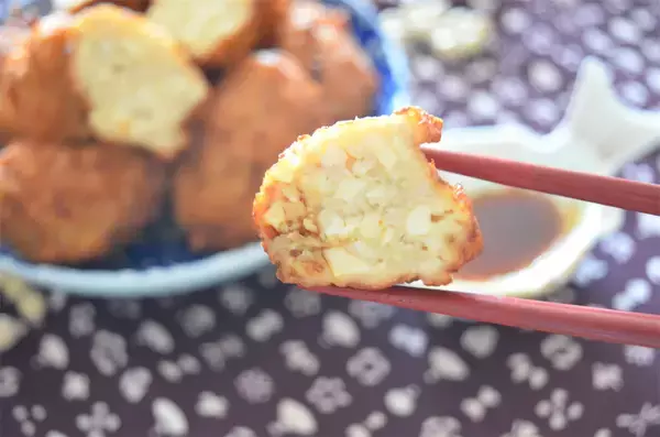 「【たんぱく質シリーズ】大豆入り「つみれ揚げ」作ってみた！長芋参加でヘルシー版チキンナゲット♪【農家直伝】」の画像