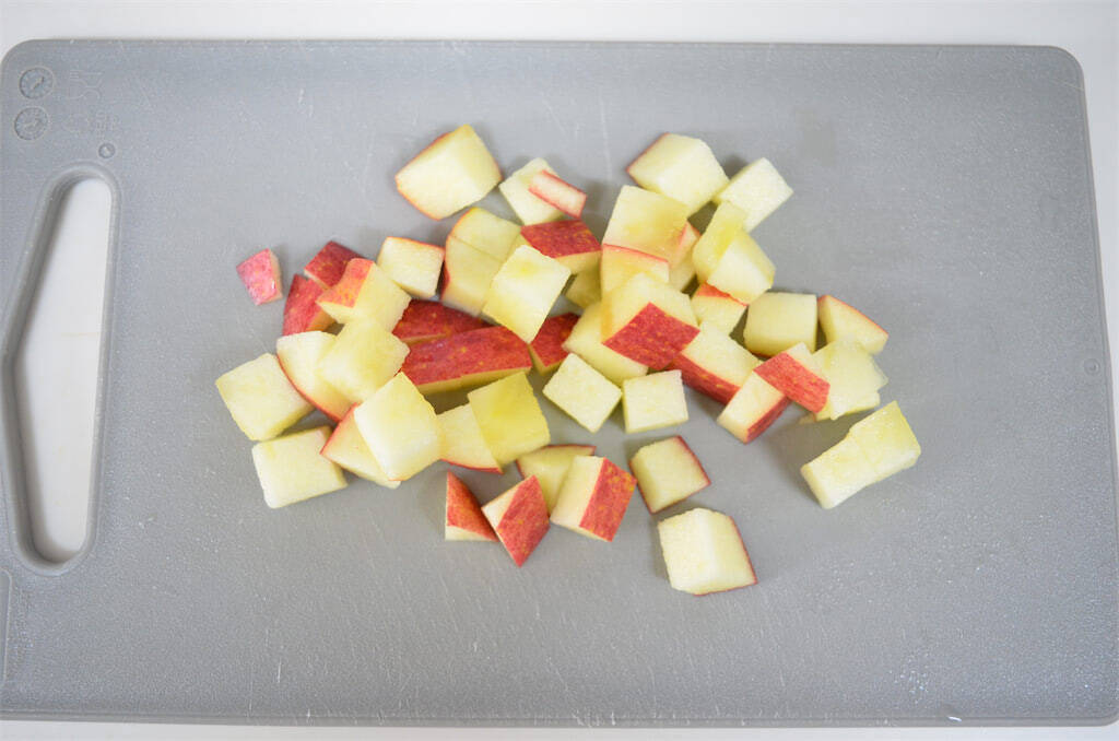 【はちみつで生地しっとり♡】りんごゴロゴロ！甘酸っぱ「蒸しケーキ」作ってみた♪【りんご産地の農家直伝】