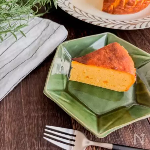 「【高たんぱく・低脂質スイーツ】ギリシャヨーグルトで濃厚リッチに♡「かぼちゃチーズケーキ」作ってみた！」の画像